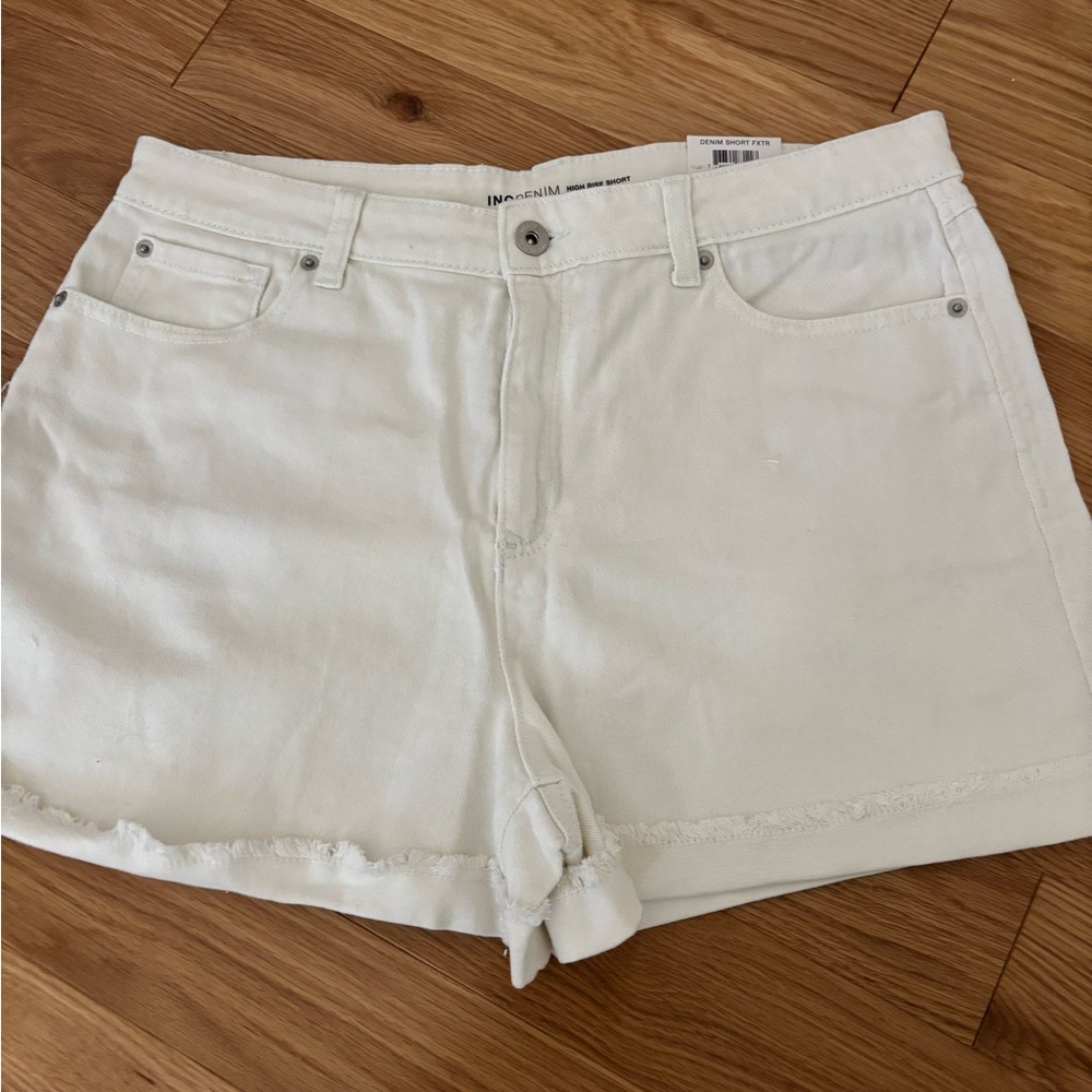 INC International Concepts Women's Off-White Jean Shorts